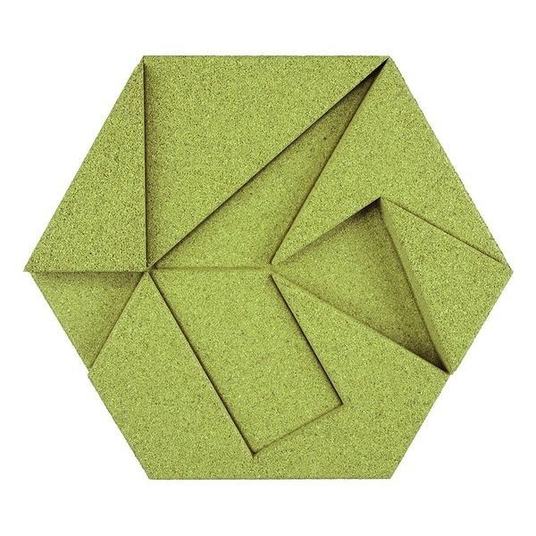 Hexagon有機軟木塊-Olive