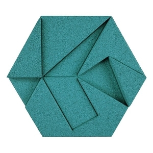 Hexagon有機軟木塊-Turquoise-應盛實業有限公司