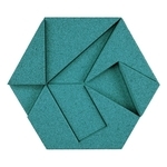 Hexagon有機軟木塊-Turquoise-應盛實業有限公司