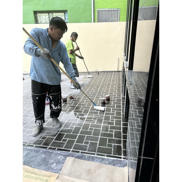 乾式噴花地坪-建信工程行