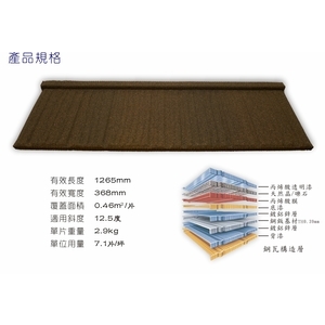 木紋瓦型-紐西蘭礫晶鋼瓦-喬盛建材股份有限公司