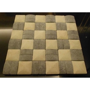 DSCN1652 石材馬賽克-西西里灰+金碧霧面_密拼(跳片貼)ss-金篆有限公司