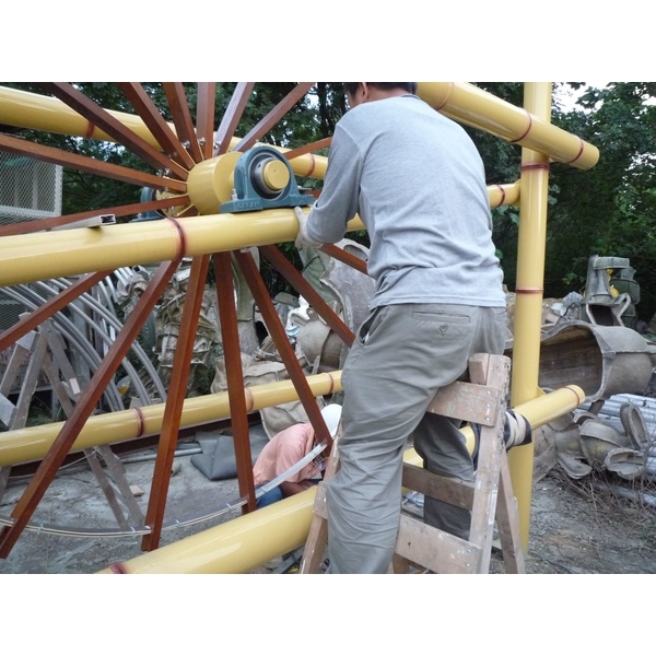 W雲林縣口湖鄉水井社區水車意象-典雅雕塑工程有限公司