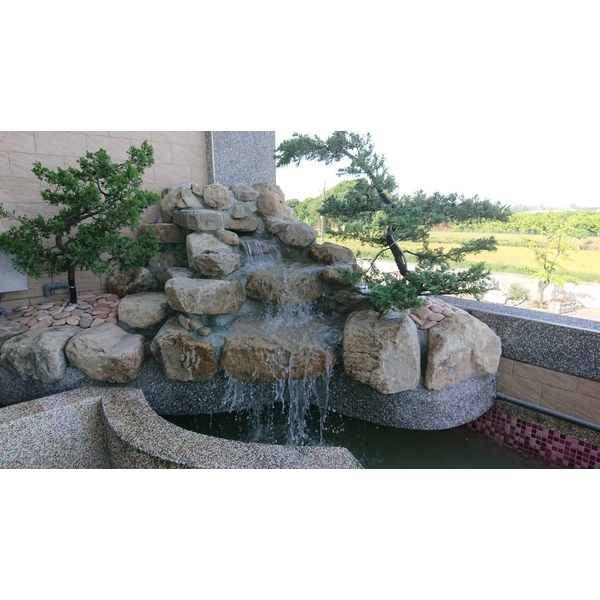 噴泉水池-木榭園藝藝品行