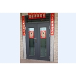 橫直花雙玄關雙開陽台門 - 名流建材企業股份有限公司