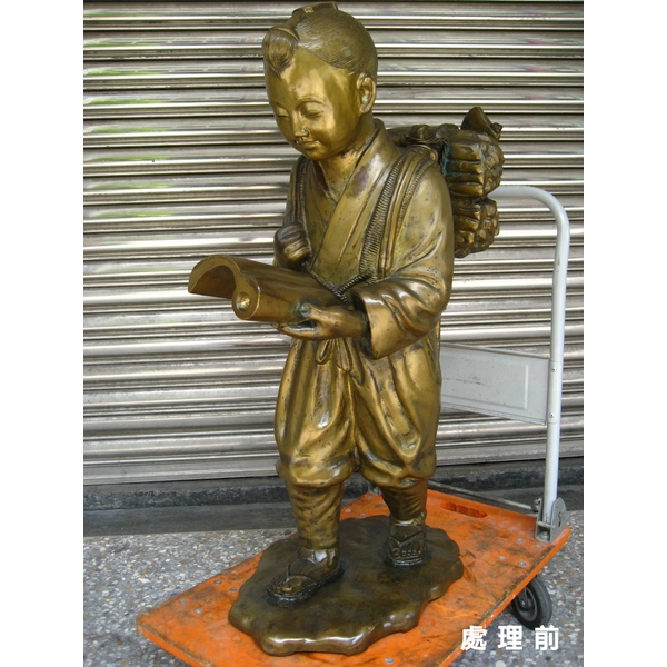藝術銅像氧化後還原前後-龍代事業有限公司