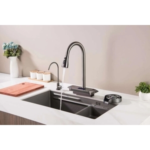 水槽+伸縮瀑布龍頭（溫度顯示）-科龍衛浴科技有限公司