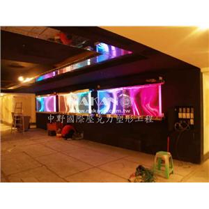 新殿酒店懸吊式水舞汽泡牆/夢幻水舞牆/氣泡牆/弧線造型/數位水幕牆/水燈柱商品-中野國際有限公司