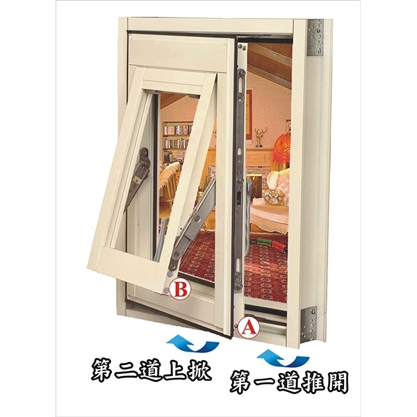 推開型窗中窗