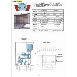 三扇橫拉重疊門 P-12