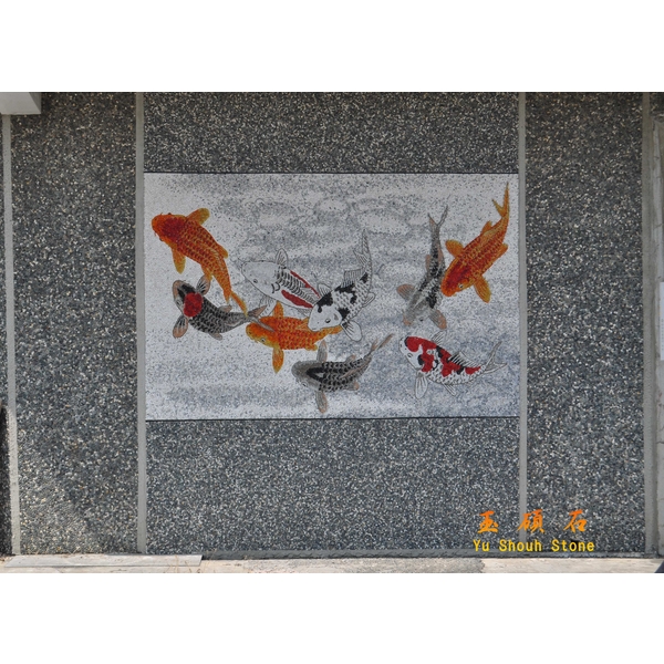 錦鯉拼貼-上豪石材加工廠