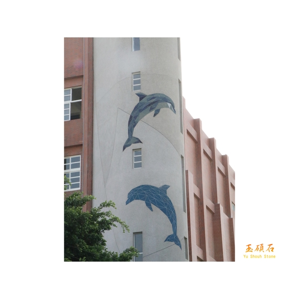 彰化秀水國小海豚圖-上豪石材加工廠
