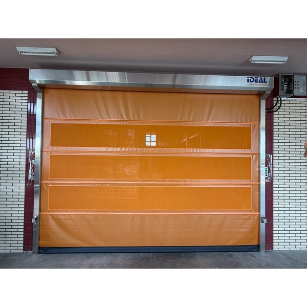 雲林辛香料加工廠PVC快速捲門(透氣通風紗網型)-愛第爾自動化工程有限公司