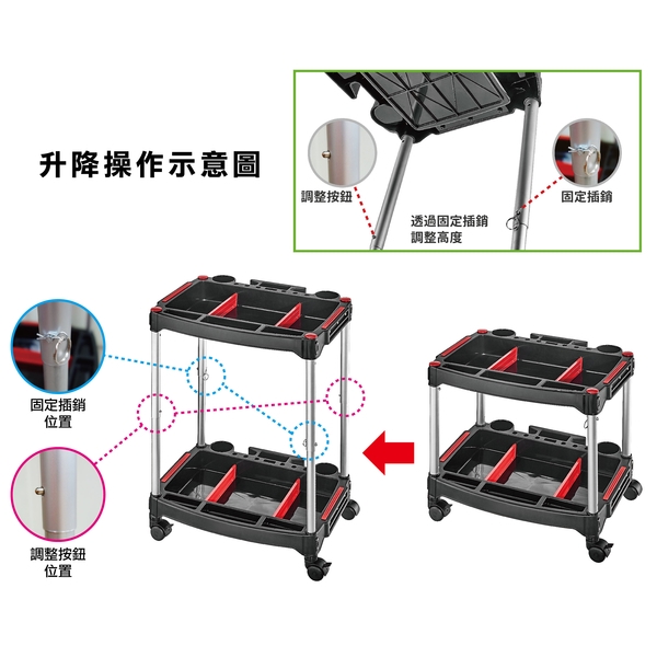 多功能工作推車(升降型)-康得倫事業有限公司