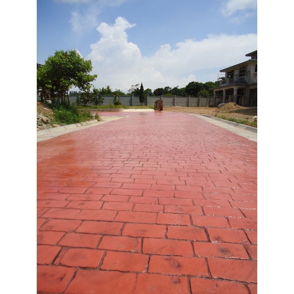 紙模地坪-中央大學旁集合住宅車道地坪 紙模地坪-中央大學旁集合住宅車道地坪