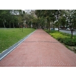 乾式紙模地坪(小十字圓樣式)-台北市景華公園人行道地坪 - 凡臣企業有限公司