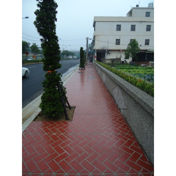 濕式紙模地坪(斜角人字型)-南崁南山路人行道地坪 濕式紙模地坪(斜角人字型)-南崁南山路人行道地坪