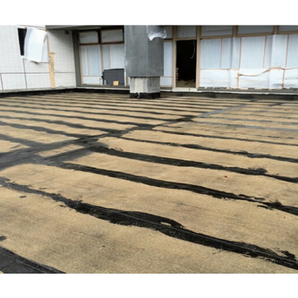 防水毯施作(施工中、施工完成)