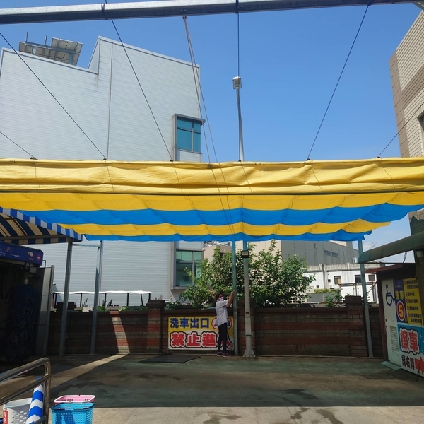 大溪加油站-遮陽網-開旭專業圍網有限公司