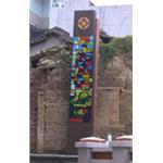 淡水馬偕街燈柱彩色玻璃-大衛廣告社
