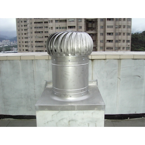 大樓管道間免電力渦輪排氣抽風機-泓富實業有限公司
