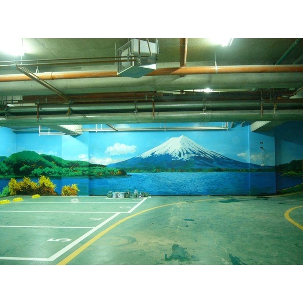 停車場牆壁彩繪-展望傳統藝術彩繪工作室