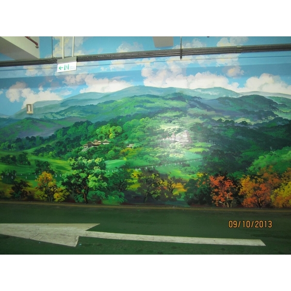 停車場牆壁彩繪-展望傳統藝術彩繪工作室