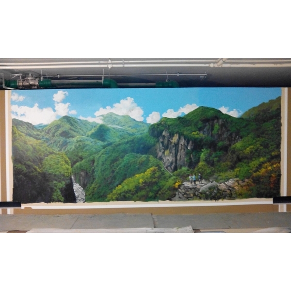 停車場牆壁彩繪-展望傳統藝術彩繪工作室