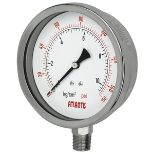 4吋可零調外殼不鏽鋼壓力錶   ZSC-4-昶特有限公司