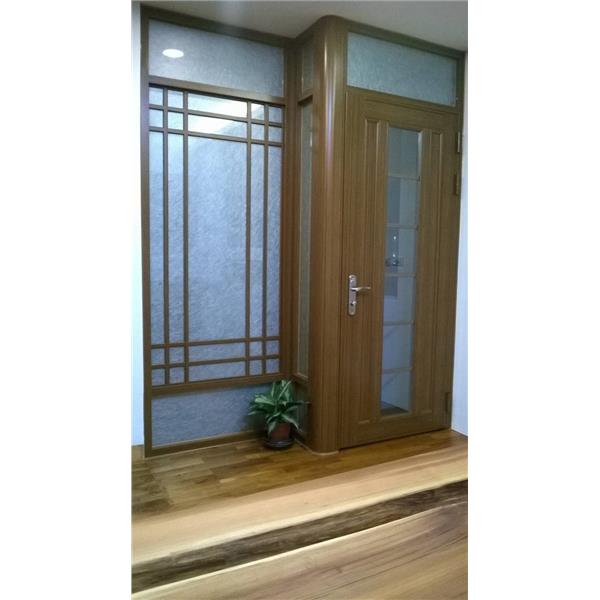 鋁木紋色隔間門