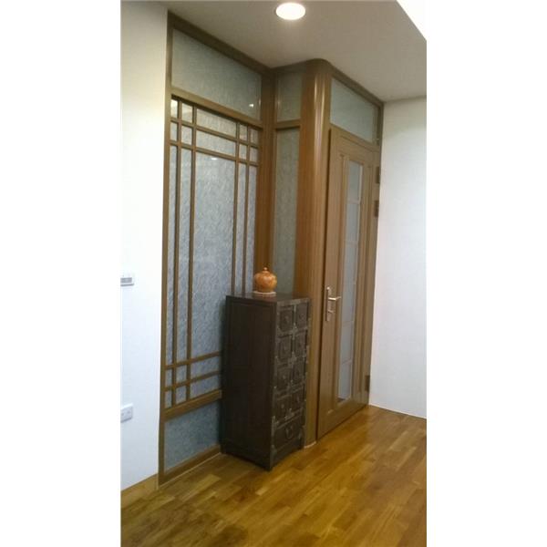 樓梯優質鋁門加隔屏-名華鋁門窗有限公司